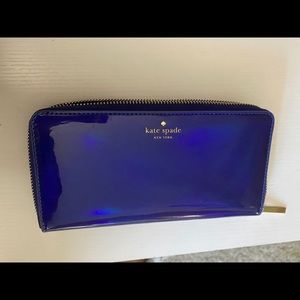 Metallic Blue Kate Spade Wallet